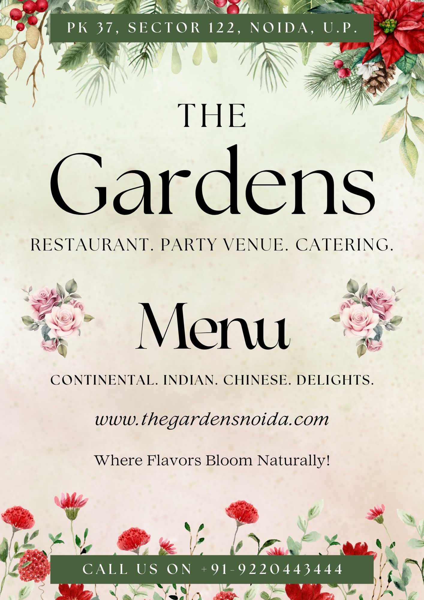 The Gardens Noida Sector 122 Restaurant Party Venue Catering Menu 1