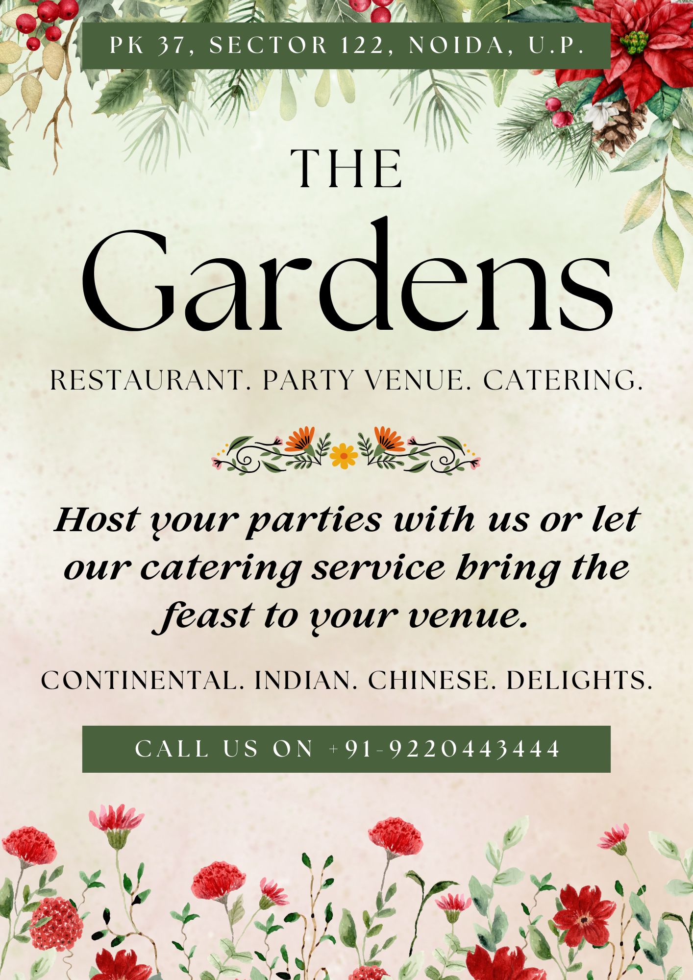 The Gardens Noida Sector 122 Restaurant Party Venue Catering Menu Page 14